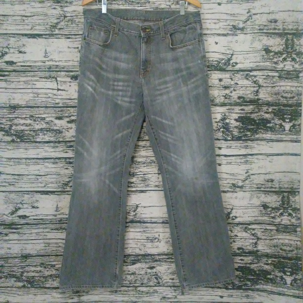 36x34 Vintage Gray Distressed Bootcut Jeans